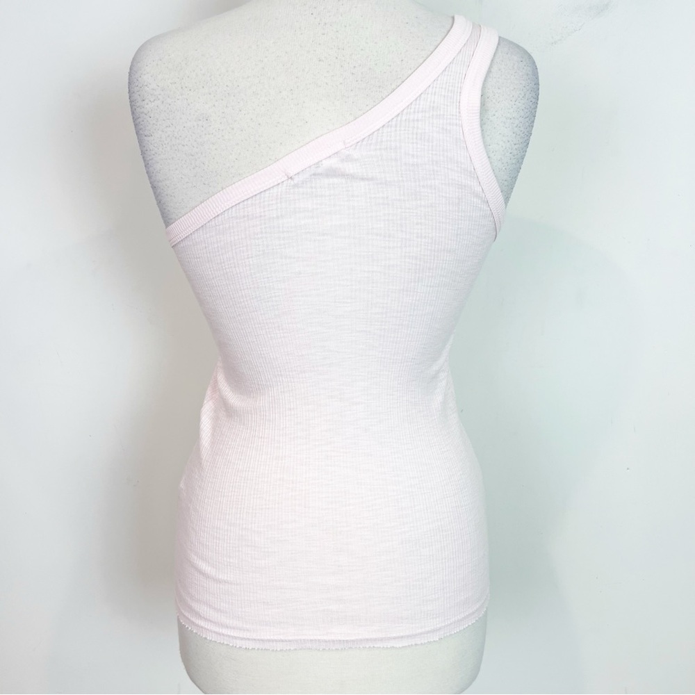 SUNDRY PINK RIBBED ONE SHOULDER TANK TOP WOMENS SZ 0 - Picture 3 of 6